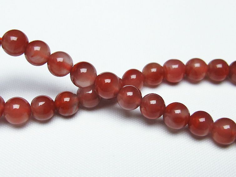 レッドアゲート 赤メノウ ブレスレット 6mm [T187-1562] 2枚目