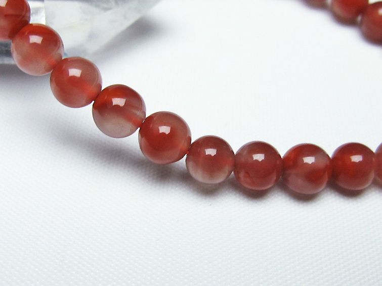 レッドアゲート 赤メノウ ブレスレット 6mm [T187-1562] 3枚目