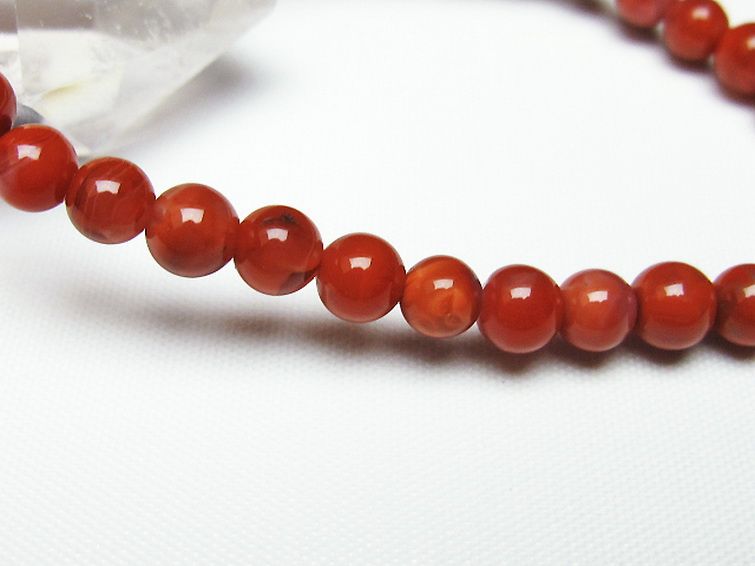 レッドアゲート 赤メノウ ブレスレット 6mm [t187-1693] 3枚目