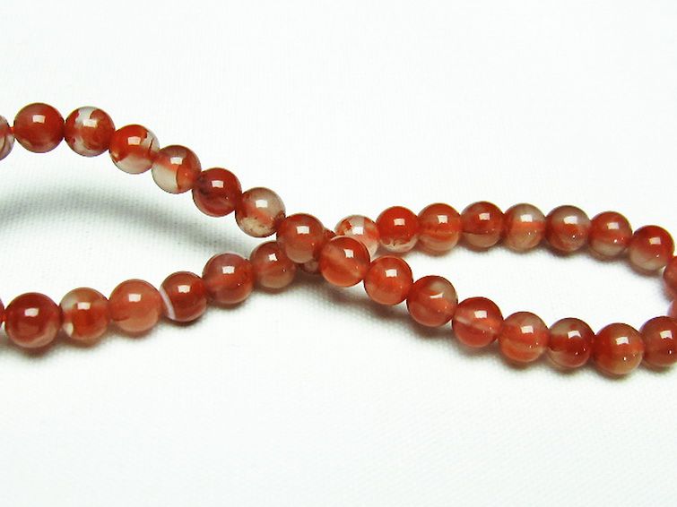 レッドアゲート 赤メノウ ブレスレット 5mm [t187-1750] 2枚目