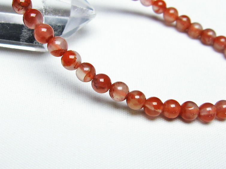 レッドアゲート 赤メノウ ブレスレット 5mm [t187-1750] 3枚目