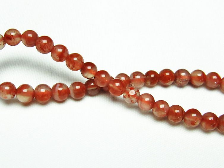 レッドアゲート 赤メノウ ブレスレット 5mm [T187-1751] 2枚目