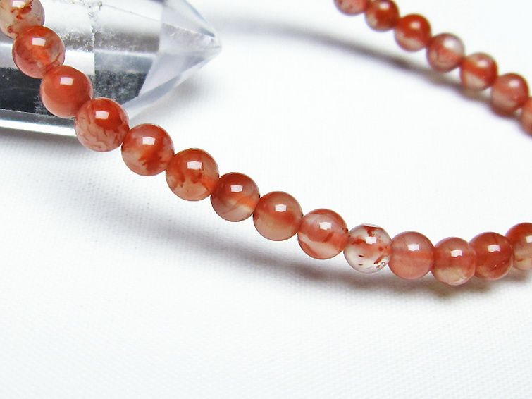 レッドアゲート 赤メノウ ブレスレット 5mm [T187-1751] 3枚目