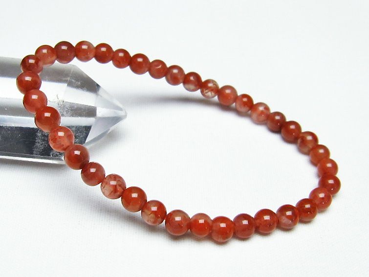 レッドアゲート 赤メノウ ブレスレット 5mm [t187-1760] 1枚目