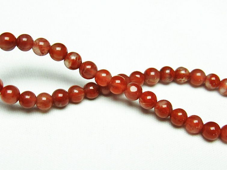 レッドアゲート 赤メノウ ブレスレット 5mm [t187-1760] 2枚目