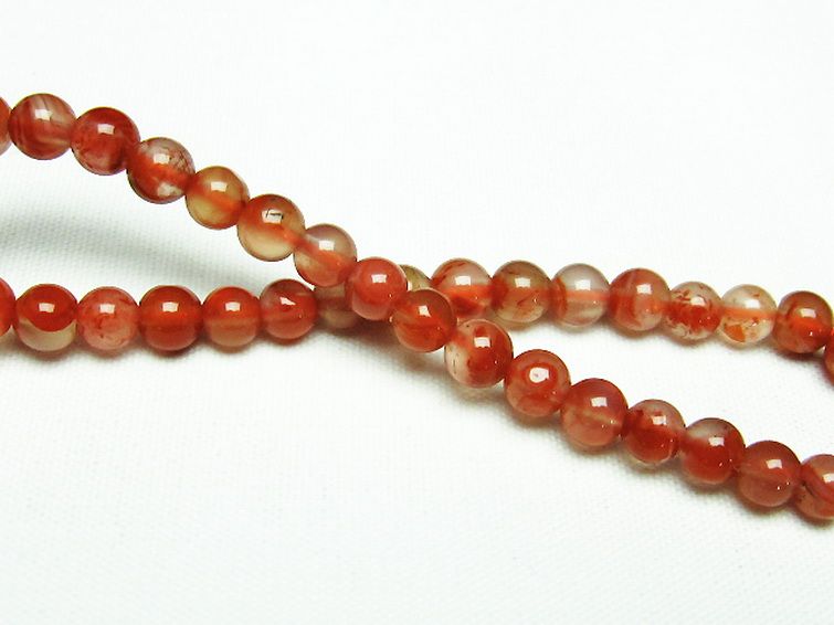 レッドアゲート 赤メノウ ブレスレット 5mm [T187-1768] 2枚目