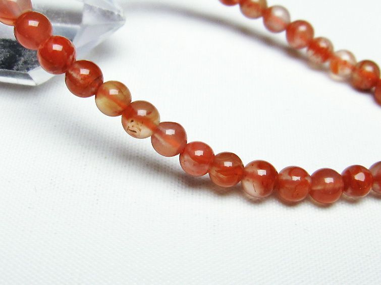 レッドアゲート 赤メノウ ブレスレット 5mm [T187-1768] 3枚目