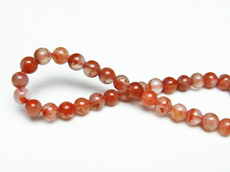 レッドアゲート 赤メノウ ブレスレット 6mm [T187-1778] 2枚目
