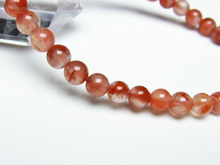 レッドアゲート 赤メノウ ブレスレット 6mm [T187-1778] 3枚目