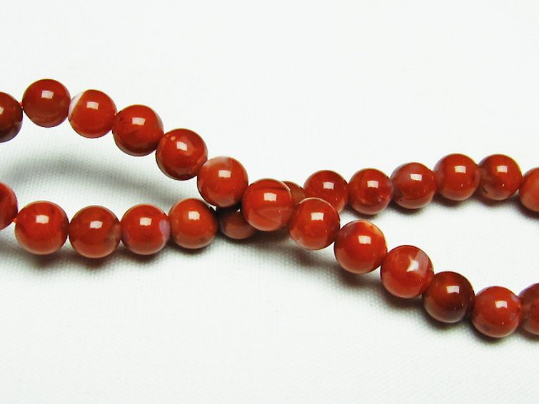 レッドアゲート 赤メノウ ブレスレット 6mm [T187-1859] 2枚目