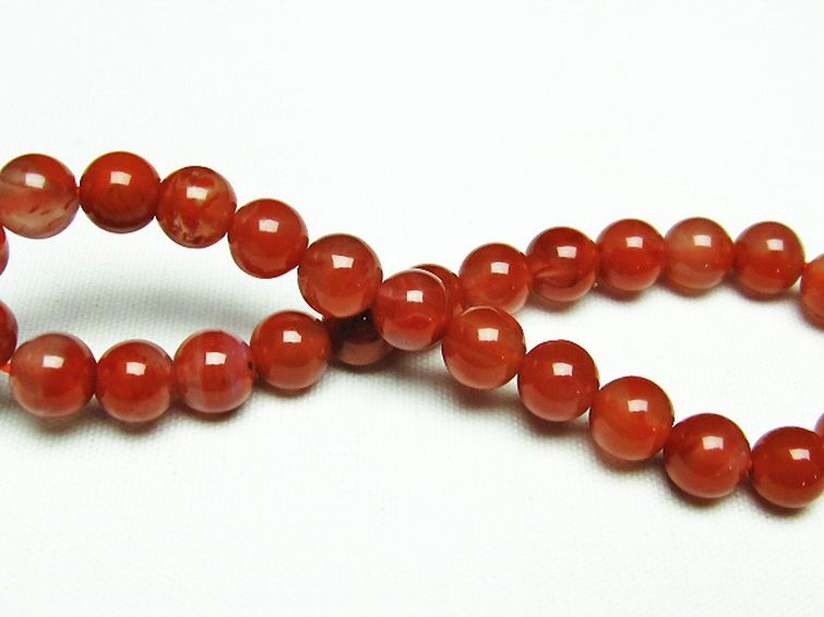 レッドアゲート 赤メノウ ブレスレット 7mm [t187-1863] 2枚目