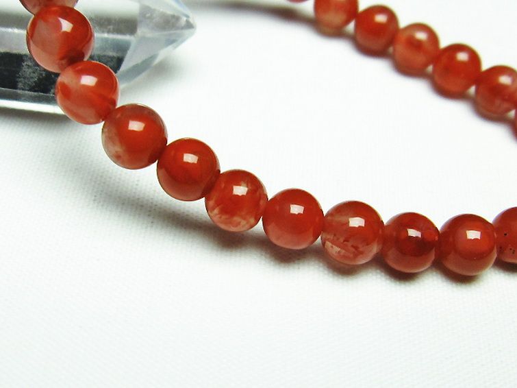 レッドアゲート 赤メノウ ブレスレット 7mm [t187-1863] 3枚目