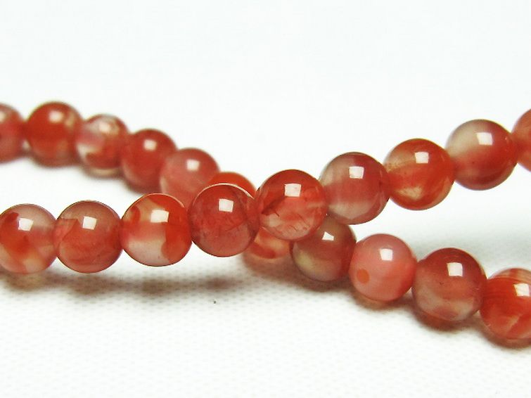レッドアゲート 赤メノウ ブレスレット 5mm [T187-1879] 2枚目