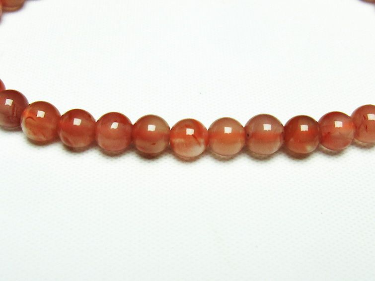 レッドアゲート 赤メノウ ブレスレット 5mm [t187-1886]