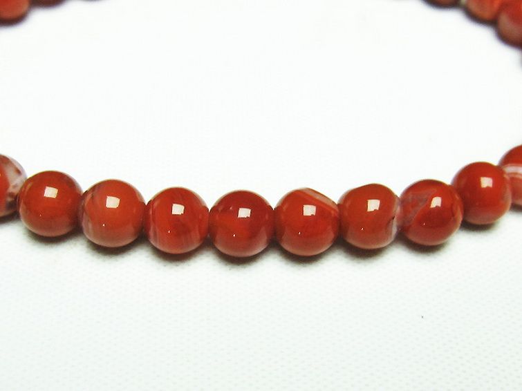 レッドアゲート 赤メノウ ブレスレット 6mm [t187-1930] 3枚目