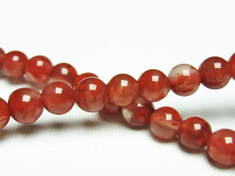 レッドアゲート 赤メノウ ブレスレット 5mm [t187-1939] 2枚目