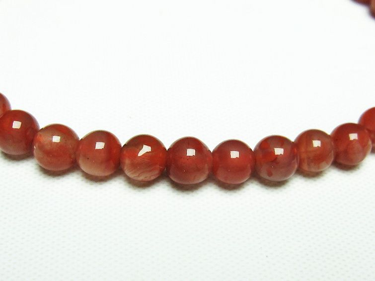 レッドアゲート 赤メノウ ブレスレット 5mm [t187-1939] 3枚目