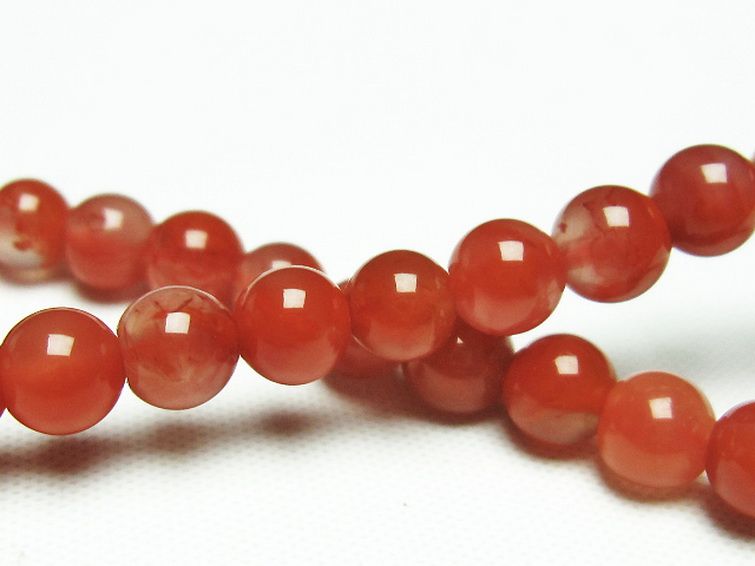 レッドアゲート 赤メノウ ブレスレット 6mm [T187-1949] 2枚目