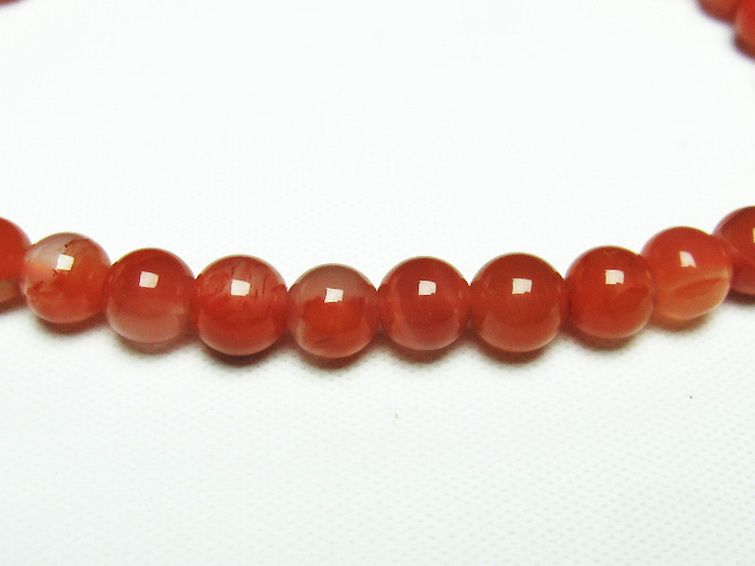 レッドアゲート 赤メノウ ブレスレット 6mm [T187-1949] 3枚目