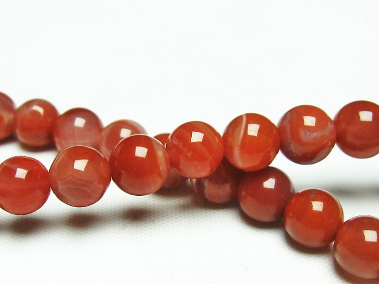 レッドアゲート 赤メノウ ブレスレット 7mm [T187-1961] 2枚目