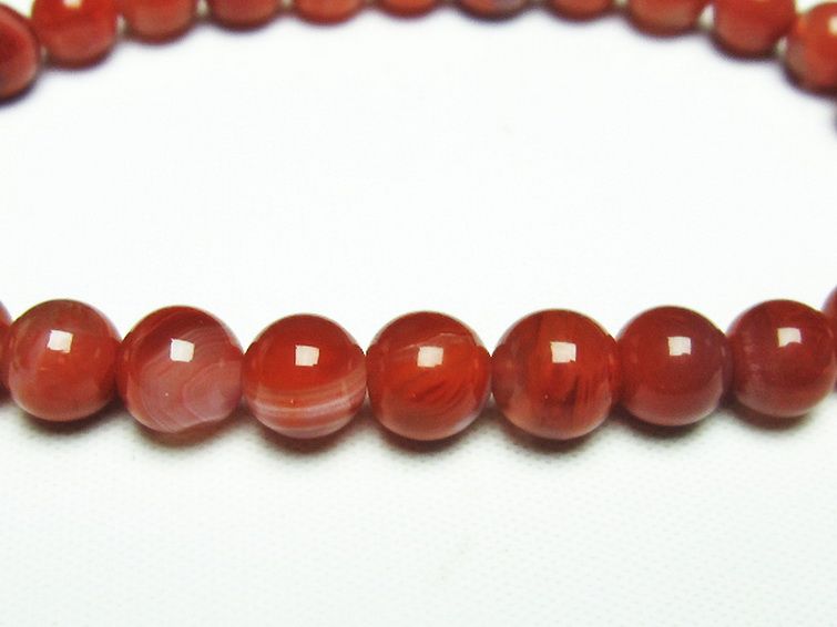レッドアゲート 赤メノウ ブレスレット 7mm [T187-1961] 3枚目