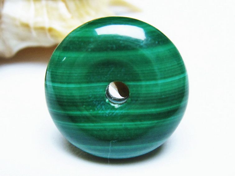 マラカイト 平安扣 [t19-3758] 1枚目