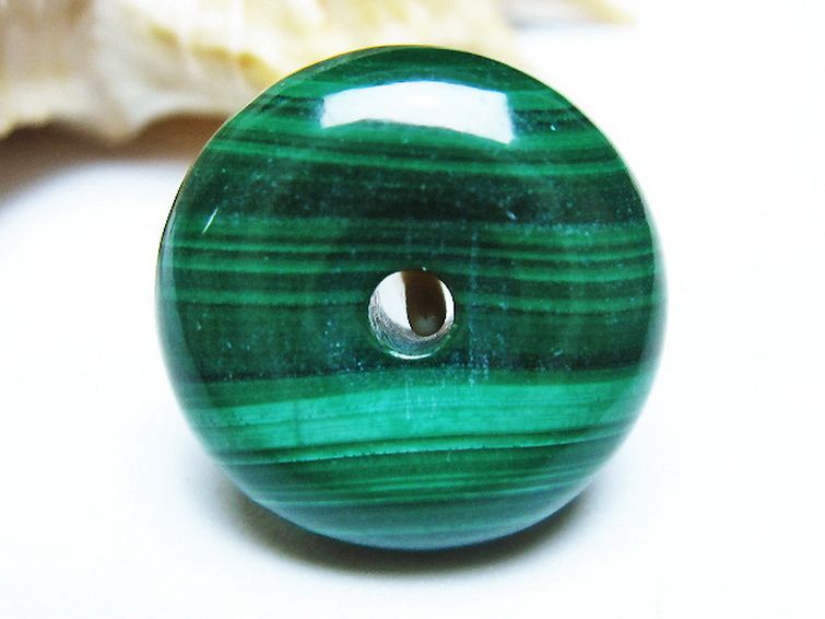 マラカイト 平安扣 [t19-3766] 1枚目