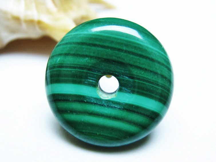 マラカイト 平安扣 [t19-3796] 1枚目