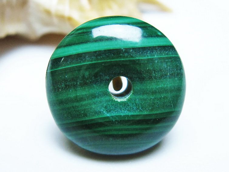 マラカイト 平安扣 [t19-3803] 1枚目