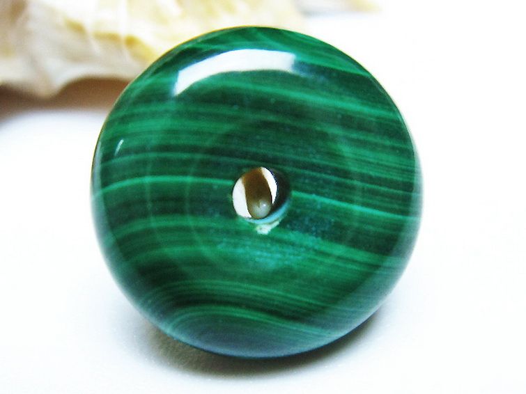 マラカイト 平安扣 [t19-3820] 1枚目