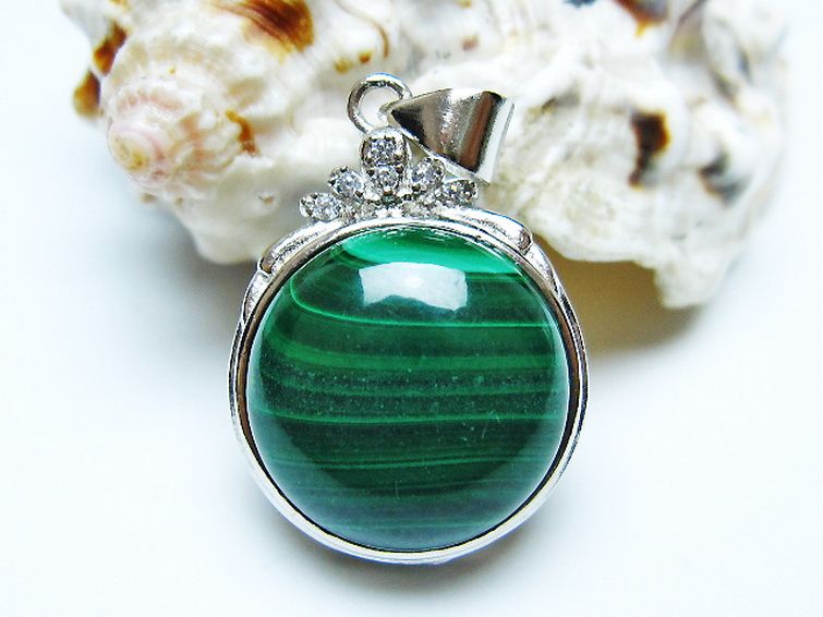 マラカイト ペンダント [t19-3840] 1枚目