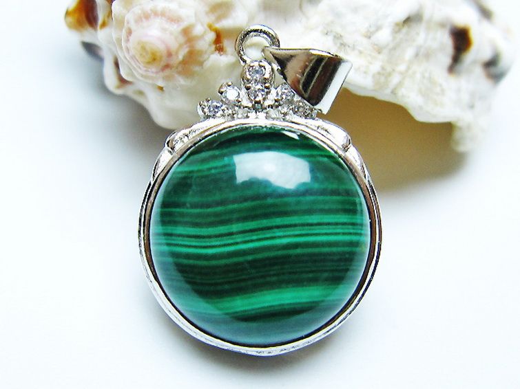 マラカイト ペンダント [T19-3851] 1枚目