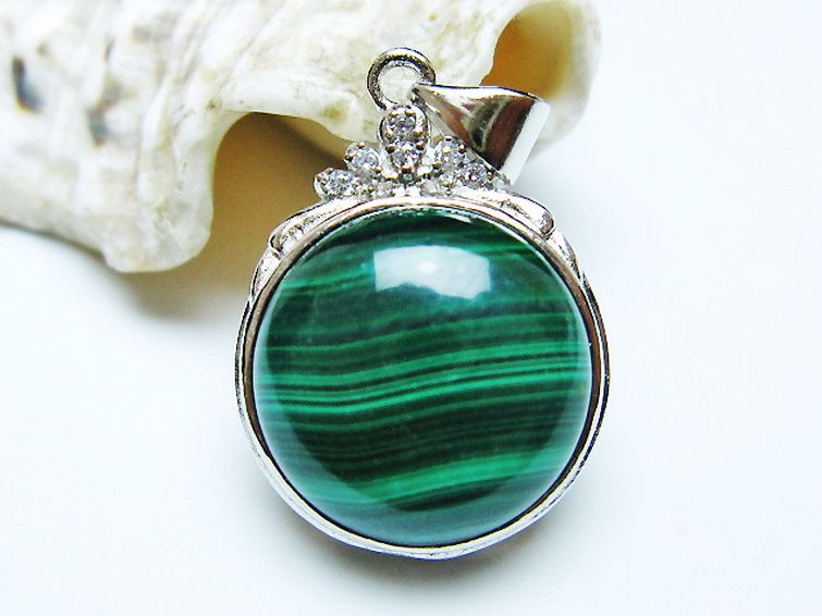 マラカイト ペンダント [T19-3851] 2枚目