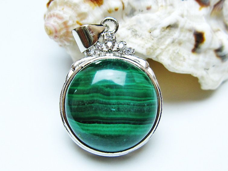 マラカイト ペンダント [T19-3853] 1枚目