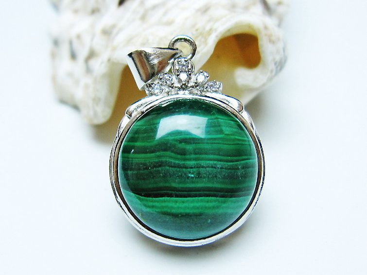 マラカイト ペンダント [T19-3853] 2枚目