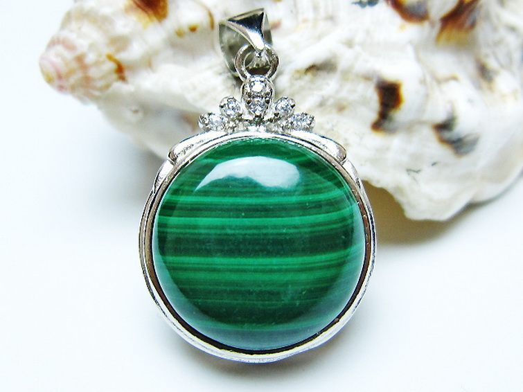 マラカイト ペンダント [T19-3864] 1枚目