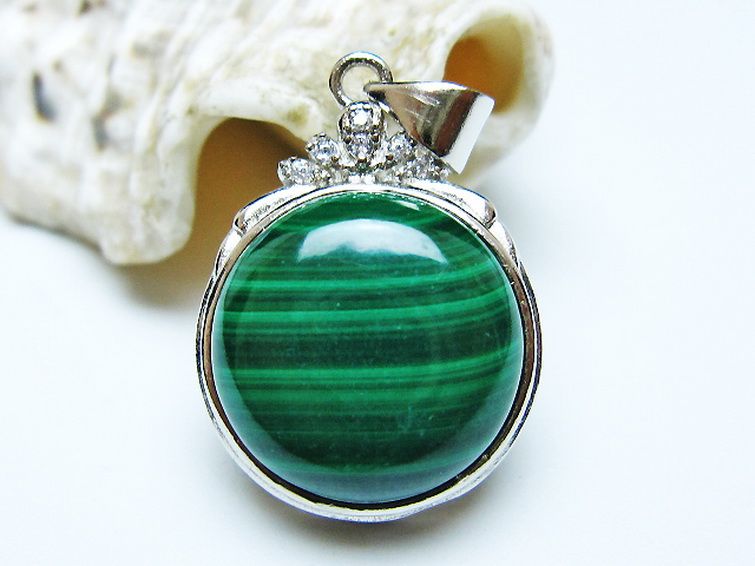 マラカイト ペンダント [T19-3864] 2枚目