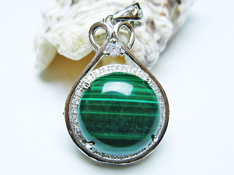 マラカイト ペンダント [T19-3886] 2枚目