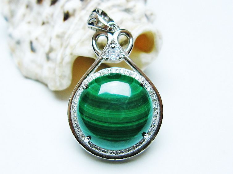 マラカイト ペンダント [t19-3888] 1枚目
