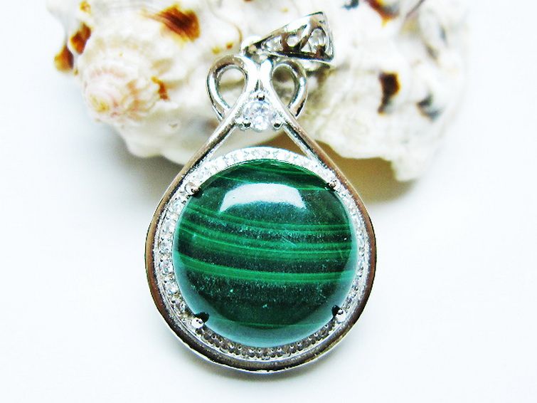マラカイト ペンダント [T19-3892] 1枚目