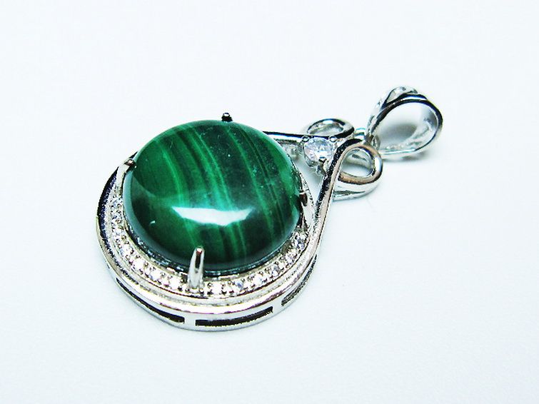 マラカイト ペンダント [t19-3894] 3枚目