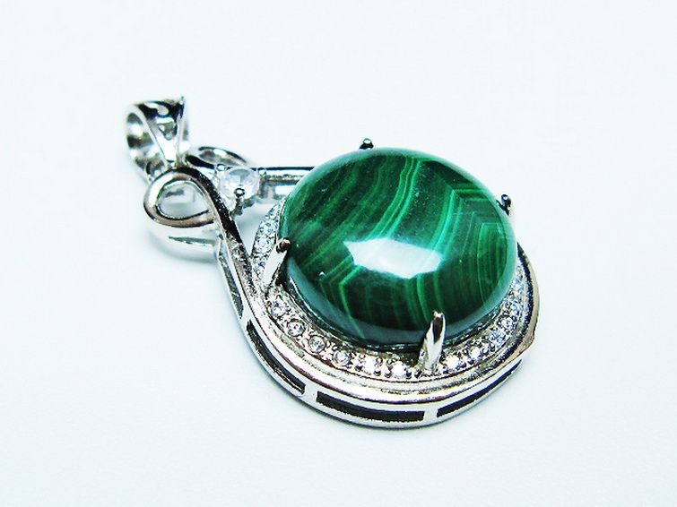 マラカイト ペンダント [t19-3895] 3枚目