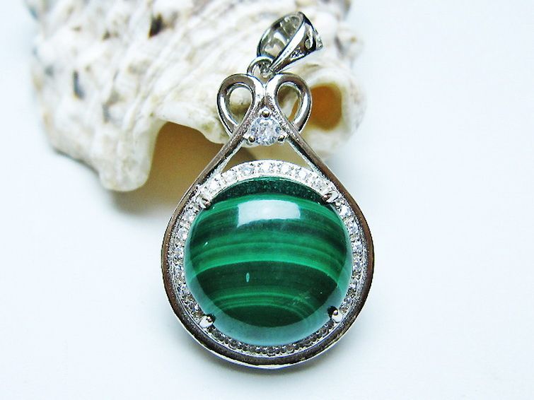 マラカイト ペンダント [T19-3903] 2枚目