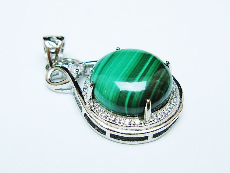 マラカイト ペンダント [t19-3908] 3枚目