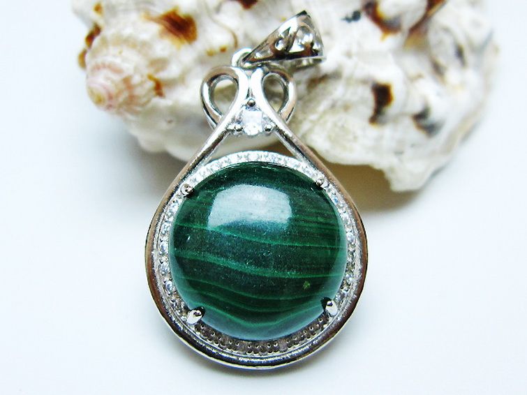 マラカイト ペンダント [T19-3913] 1枚目