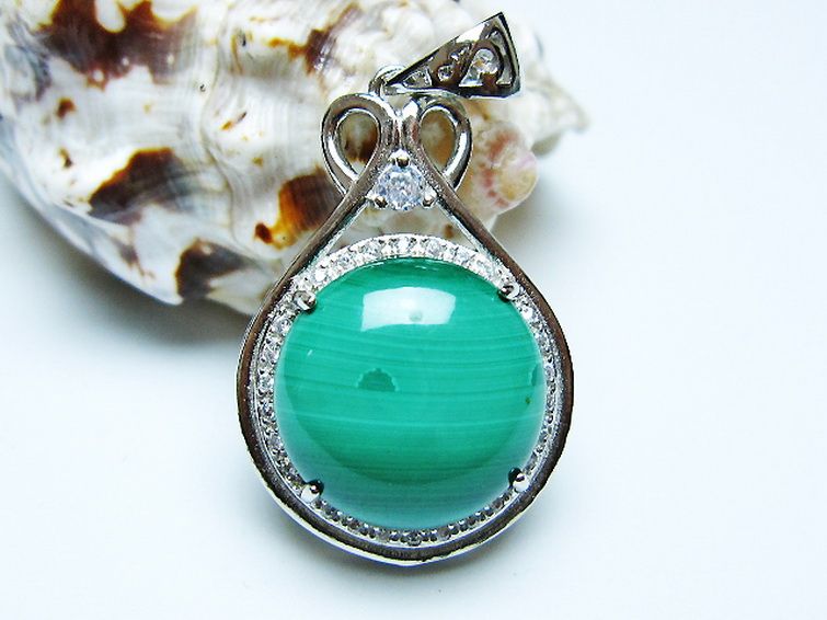 マラカイト ペンダント [T19-3918] 1枚目