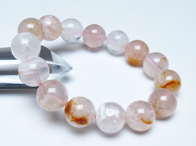 セリサイト イン クォーツ ブレスレット 14mm [t190-1867] 1枚目