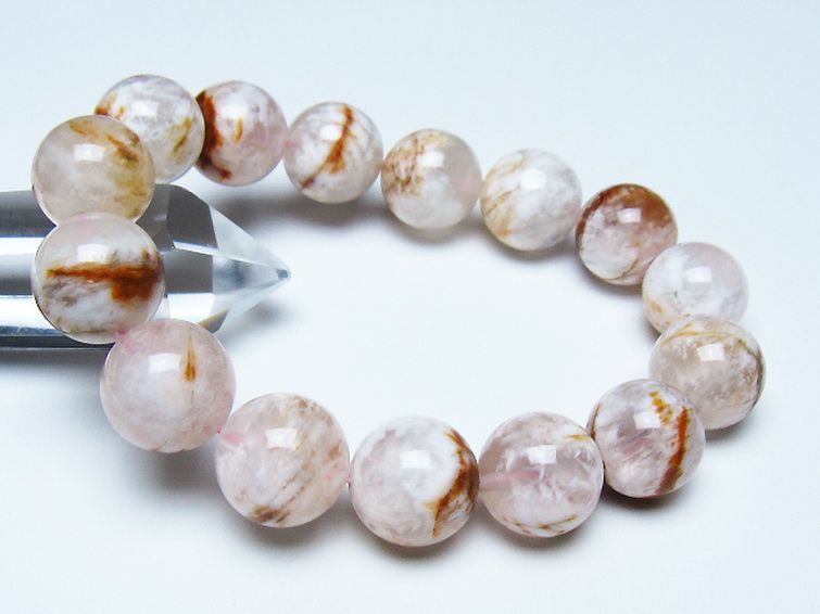 セリサイト イン クォーツ ブレスレット 15mm [t190-1885] 1枚目