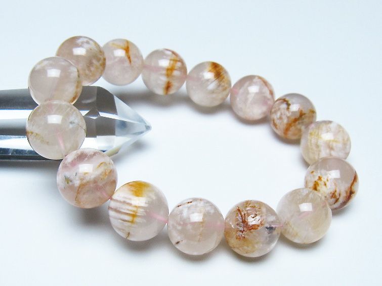 セリサイト イン クォーツ ブレスレット 15mm [t190-1890] 1枚目