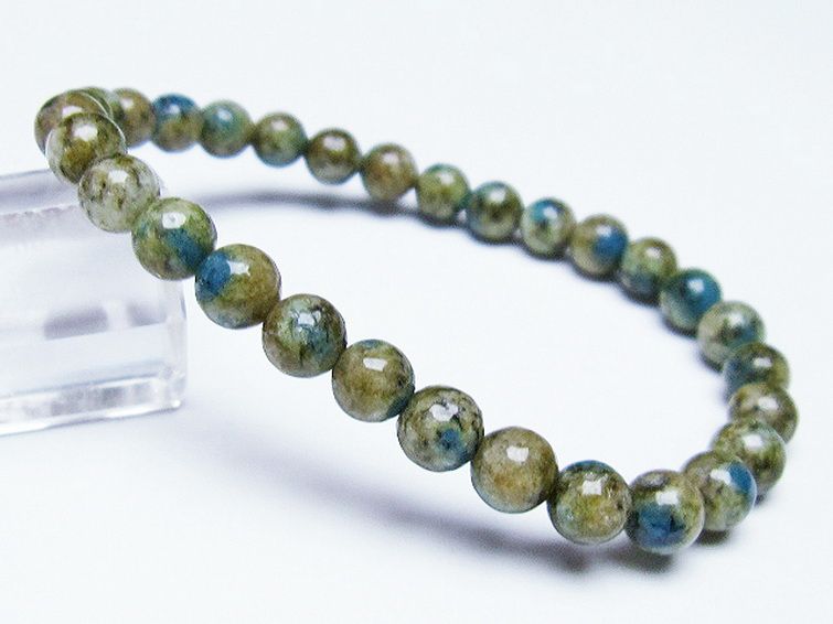 K2ストーン アズライト イン グラナイト ブレスレット 6mm [t193-3598] 1枚目